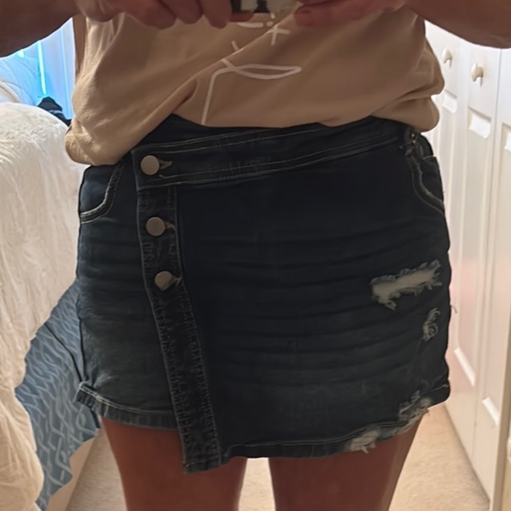 Denim Mini Skort
